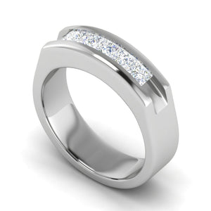 Platinum Unisex Ring with Diamonds JL PT MB PR 139