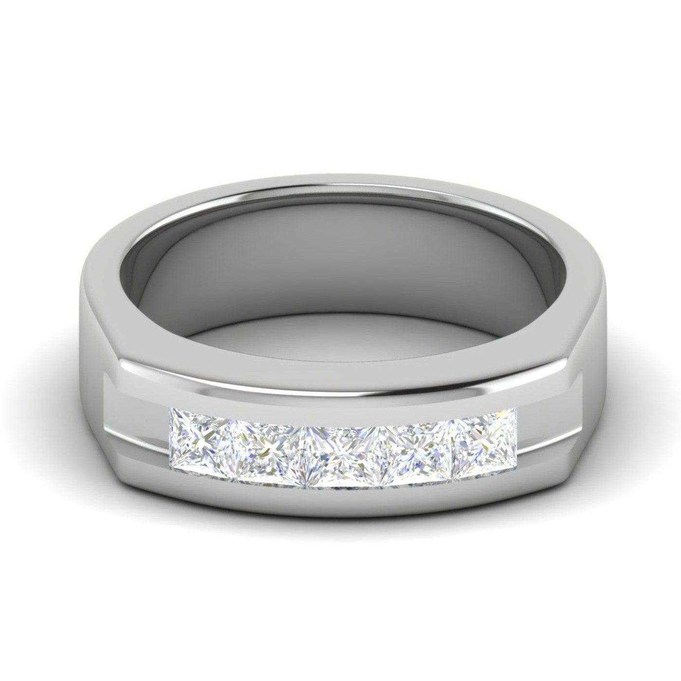 Platinum Unisex Ring with Diamonds JL PT MB PR 139