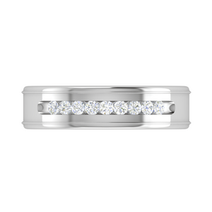 Platinum Unisex Ring with Diamonds JL PT MB RD 140