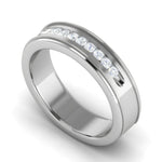 Load image into Gallery viewer, Platinum Unisex Ring with Diamonds JL PT MB RD 140
