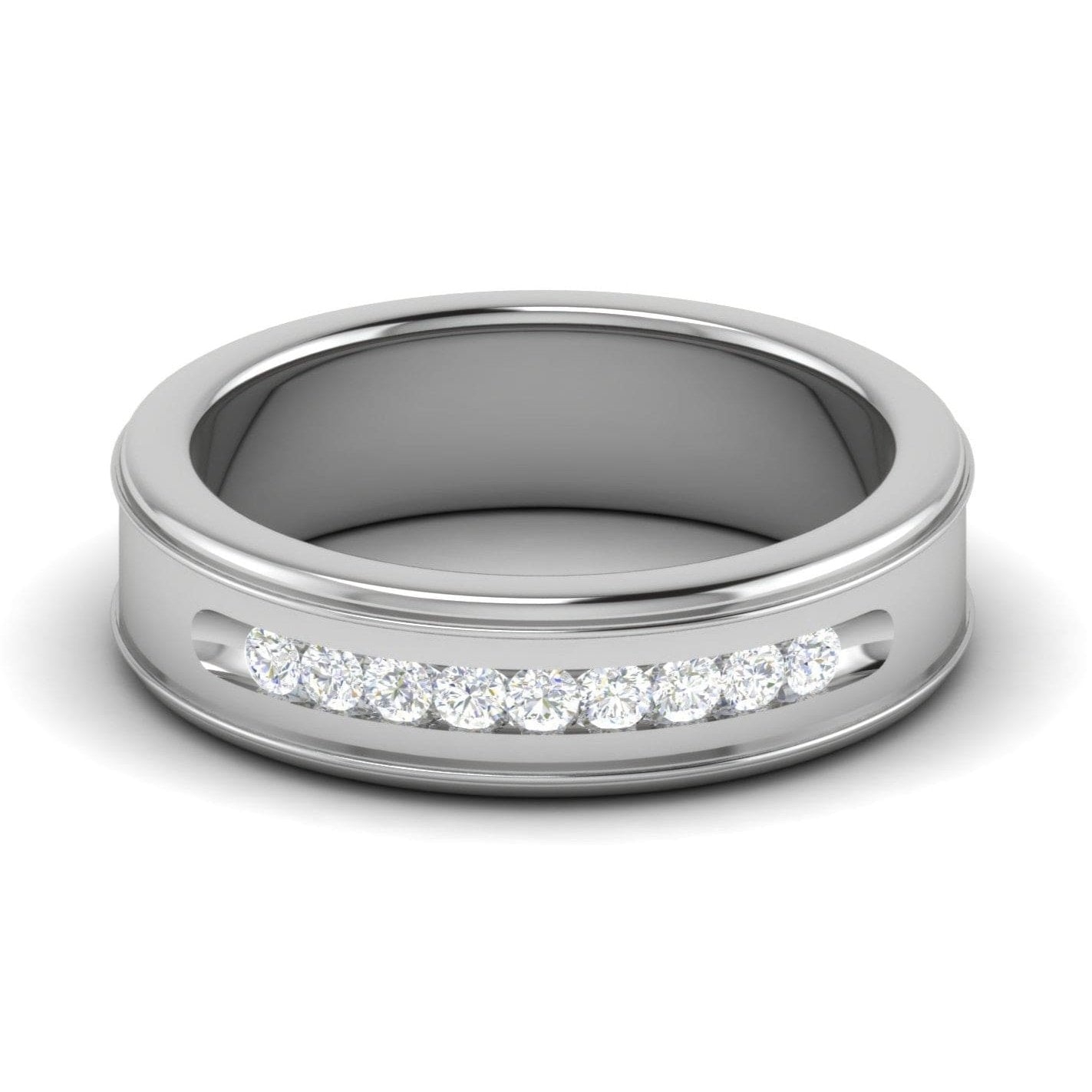 Platinum Unisex Ring with Diamonds JL PT MB RD 140