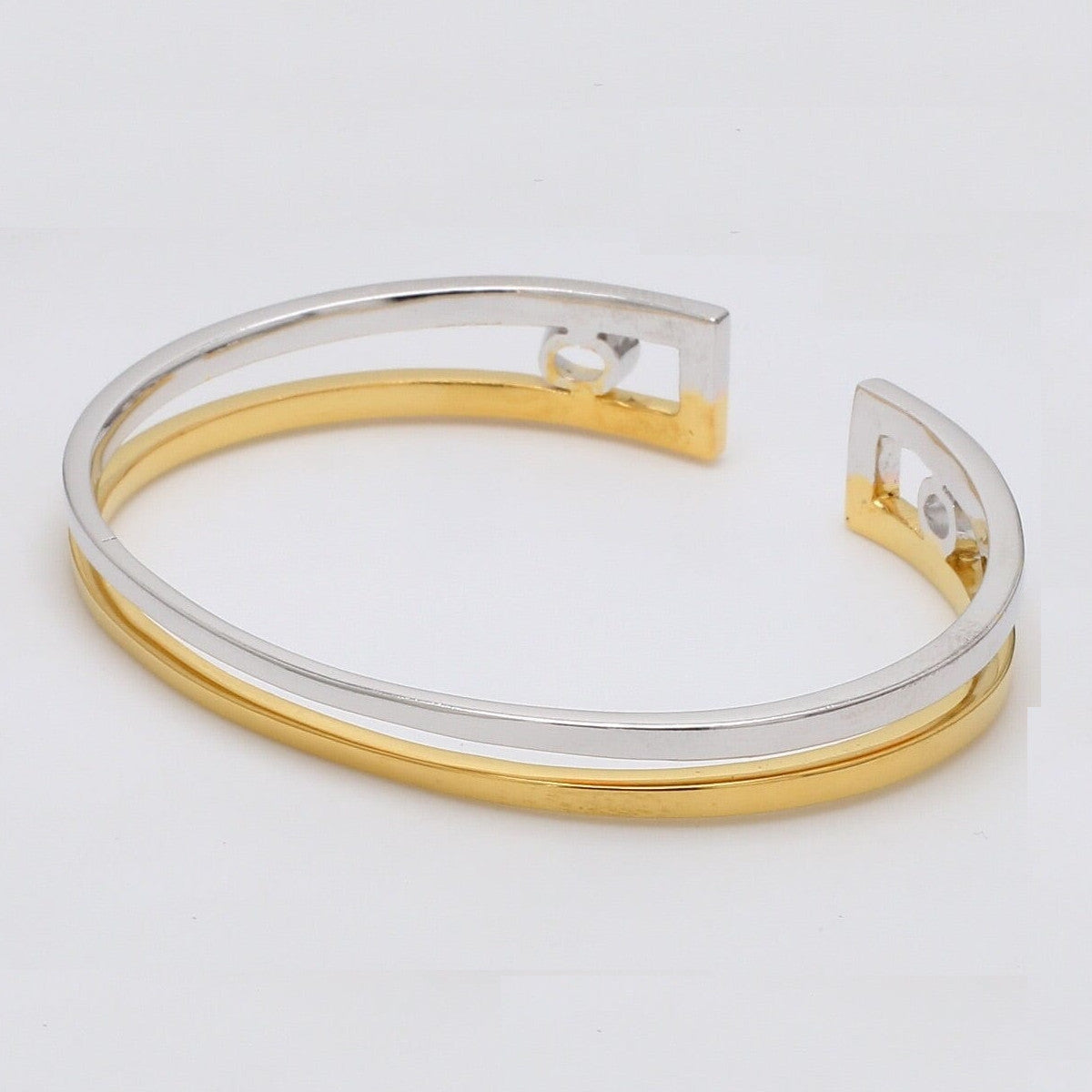 Platinum & Yellow Gold Open Kada for Men JL PTB 625-Yellow