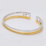 Load image into Gallery viewer, Platinum &amp; Yellow Gold Open Kada for Men JL PTB 625-Yellow
