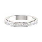 Load image into Gallery viewer, Princess Cut Half Eternity Platinum Wedding Ring JL PT RD RN 6764
