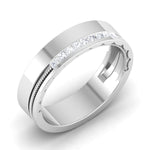 Load image into Gallery viewer, Half Eternity Platinum Wedding Band with Diamonds Ring JL PT 6747
