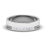 Load image into Gallery viewer, Half Eternity Platinum Wedding Band with Diamonds Ring JL PT 6747
