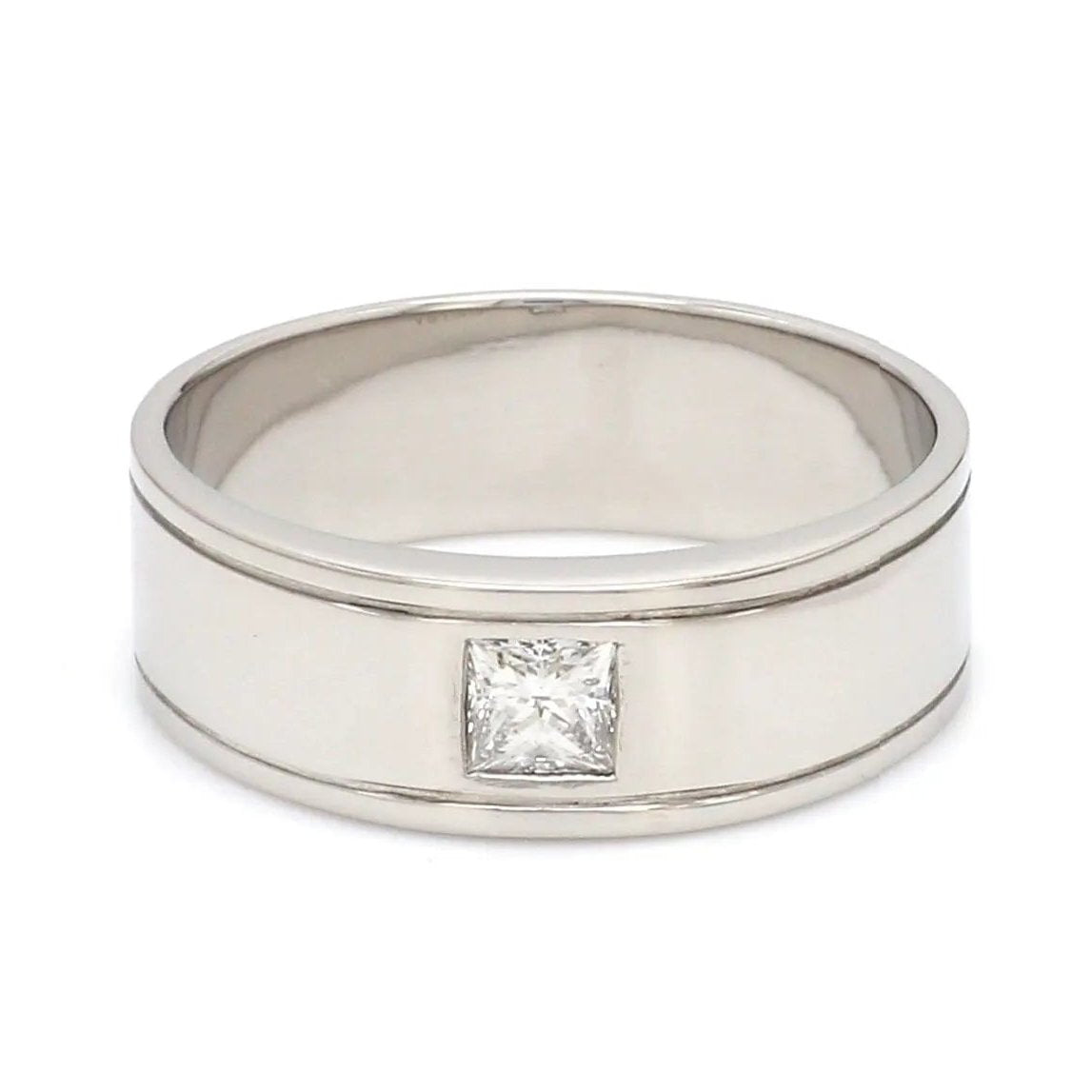 Princess Cut Single Diamond Ring for Men JL PT 420