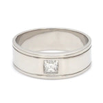 Load image into Gallery viewer, Princess Cut Single Diamond Ring for Men JL PT 420
