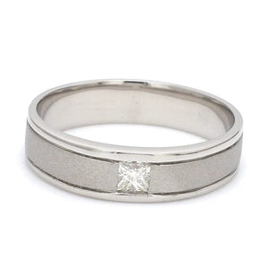 Princess Cut Single Diamond Ring for Men JL PT 420