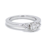 Load image into Gallery viewer, 3 Diamond Platinum Engagement Solitaire Ring JL PT 326
