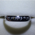 Load image into Gallery viewer, Rings of Love - Platinum Bands with Elvish Poem Engraved JL PT 438
