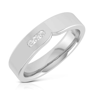 Serendipity Platinum Love Bands with Diamonds JL PT 527