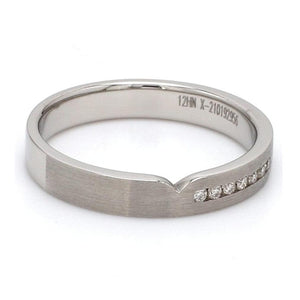 Serendipity Platinum Love Bands with Diamonds JL PT 527