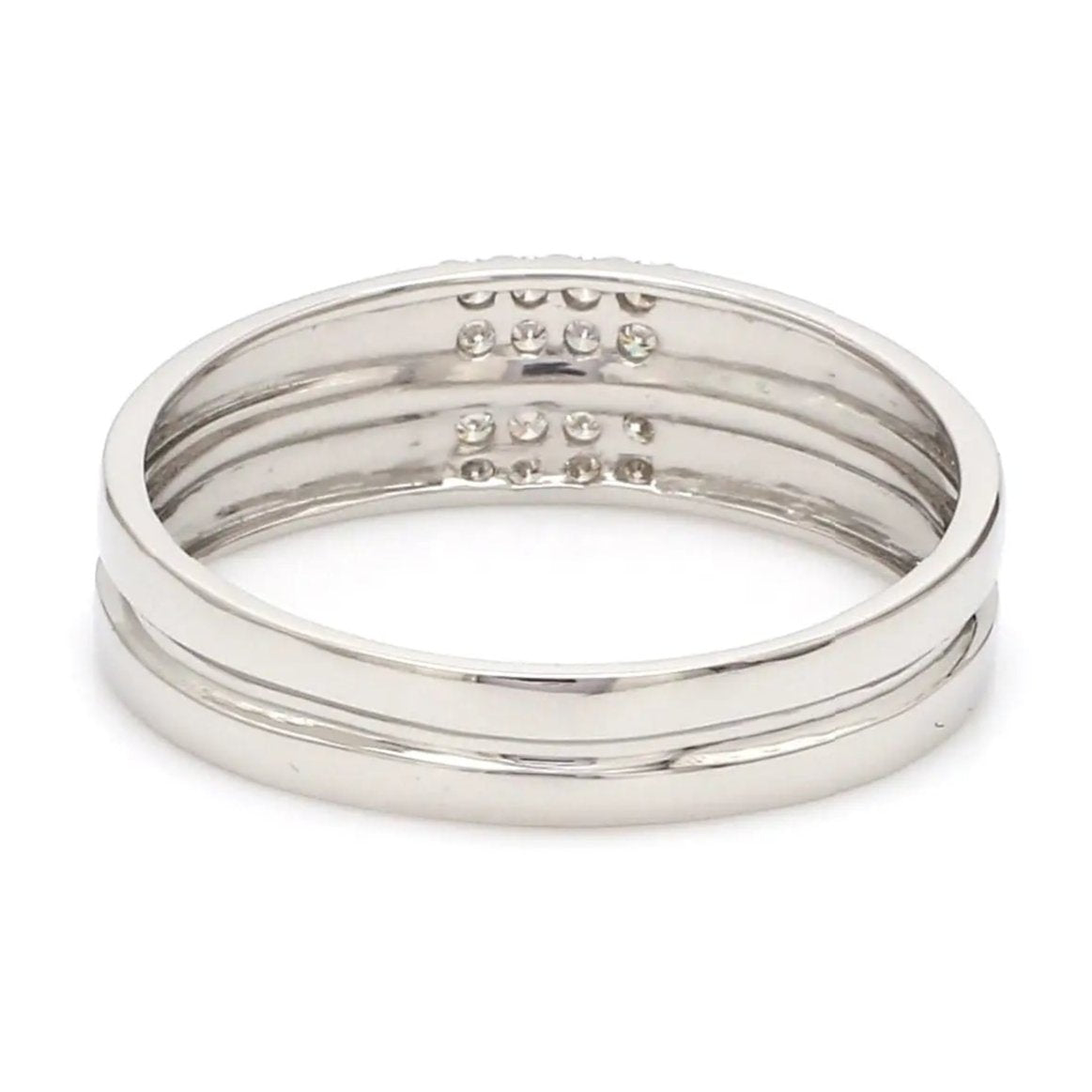 Simple 2 & 4 Row Platinum Love Bands JL PT 120