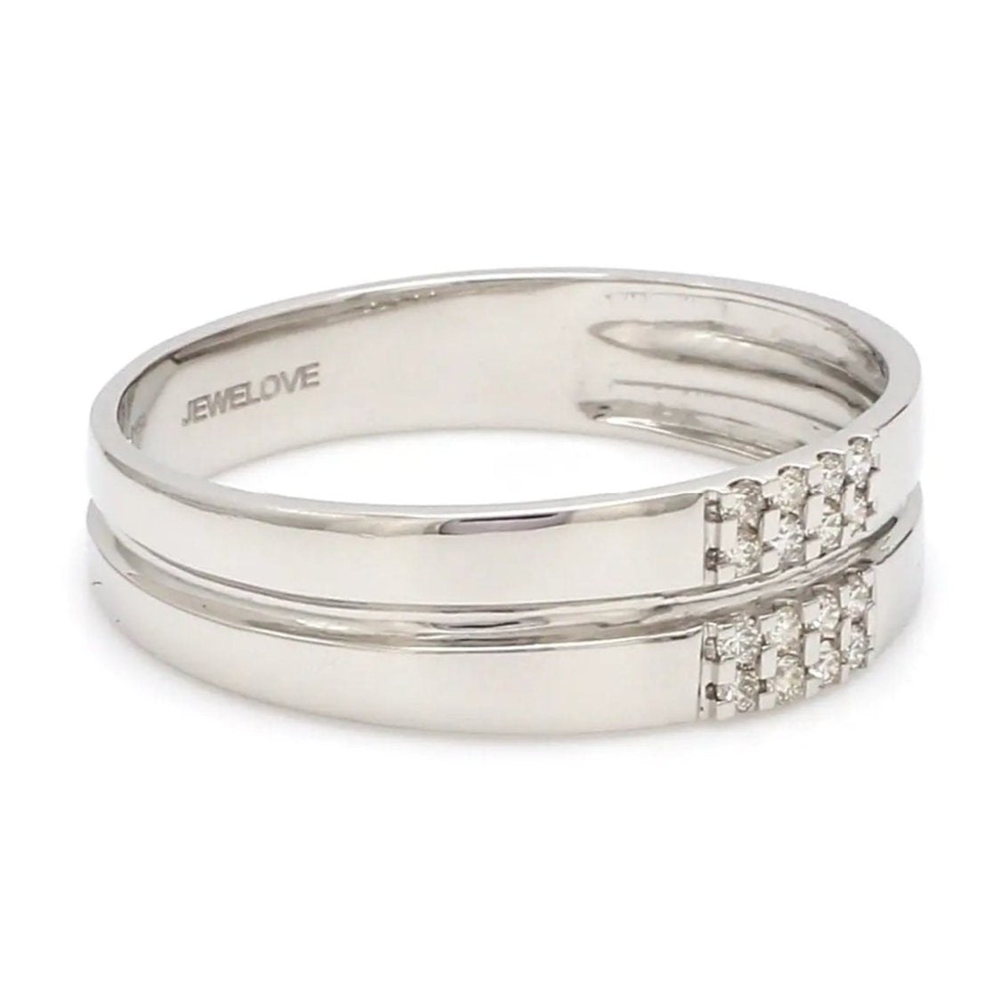 Simple 2 & 4 Row Platinum Love Bands JL PT 120