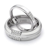 Load image into Gallery viewer, Simple 2 &amp; 4 Row Platinum Love Bands JL PT 120
