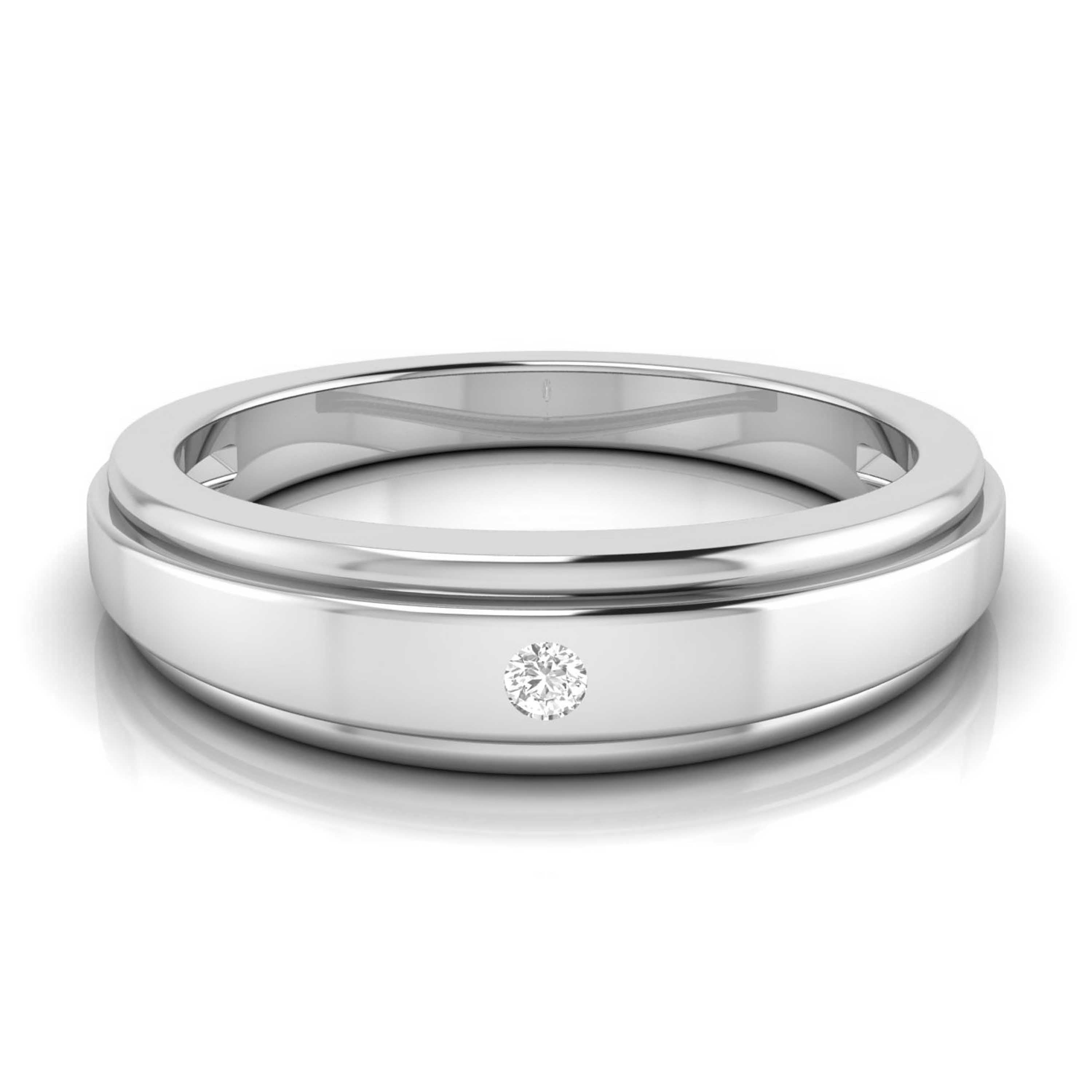 Simple His & Designer Her Platinum Couple Rings with Diamonds JL PT 531