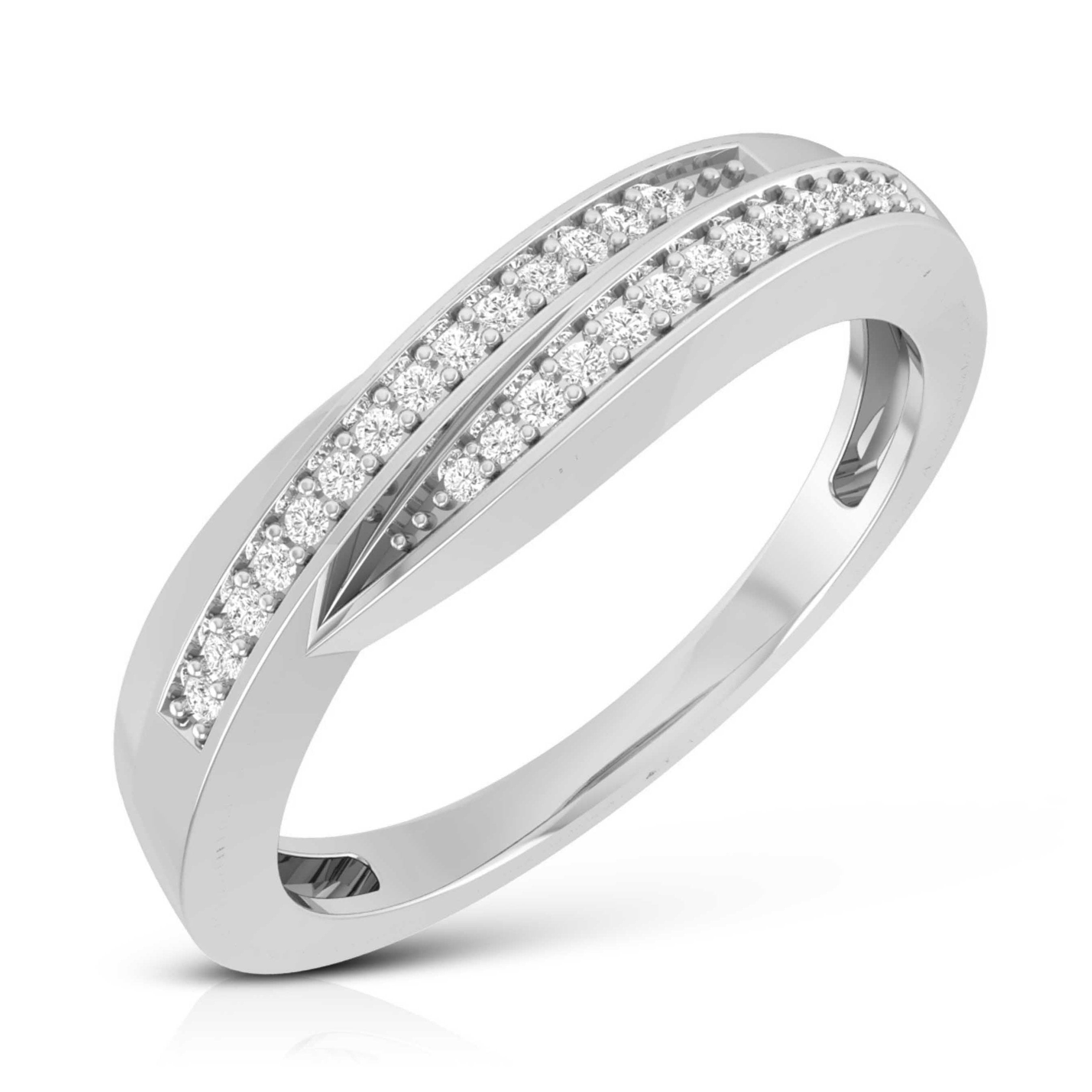 Simple His & Designer Her Platinum Couple Rings with Diamonds JL PT 531