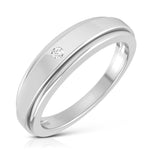 Load image into Gallery viewer, Simple His &amp; Designer Her Platinum Couple Rings with Diamonds JL PT 531
