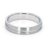 Load image into Gallery viewer, Simple Platinum Couple Rings with Curvilinear Groove JL PT 569
