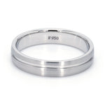 Load image into Gallery viewer, Simple Platinum Couple Rings with Curvilinear Groove JL PT 569
