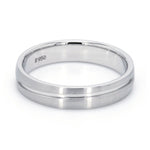 Load image into Gallery viewer, Simple Platinum Couple Rings with Curvilinear Groove JL PT 569
