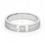 Load image into Gallery viewer, Simple Platinum Couple Rings with Curvilinear Groove JL PT 569
