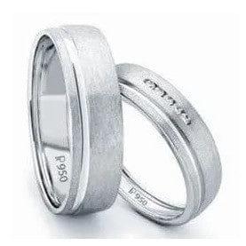 Simple Platinum Love Bands JL PT 107