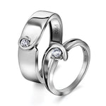 Load image into Gallery viewer, Single Diamond Platinum Love Bands - Twists &amp; Turns of Life JL PT 620
