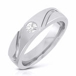 Load image into Gallery viewer, Single Diamond Platinum Ring for Men JL PT B-15
