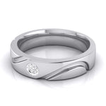 Load image into Gallery viewer, Single Diamond Platinum Ring for Men JL PT B-15
