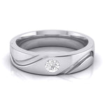 Load image into Gallery viewer, Single Diamond Platinum Ring for Men JL PT B-15
