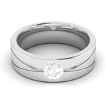 Load image into Gallery viewer, Single Diamond Platinum Ring for Men JL PT R-8002
