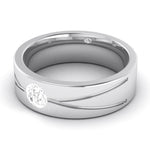 Load image into Gallery viewer, Single Diamond Platinum Ring for Men JL PT R-8002
