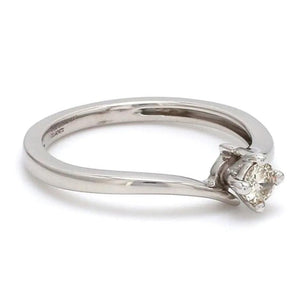 Single Diamond Platinum Ring for Women JL PT 304