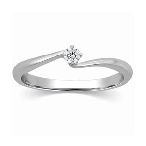 Single Diamond Platinum Ring for Women JL PT 304