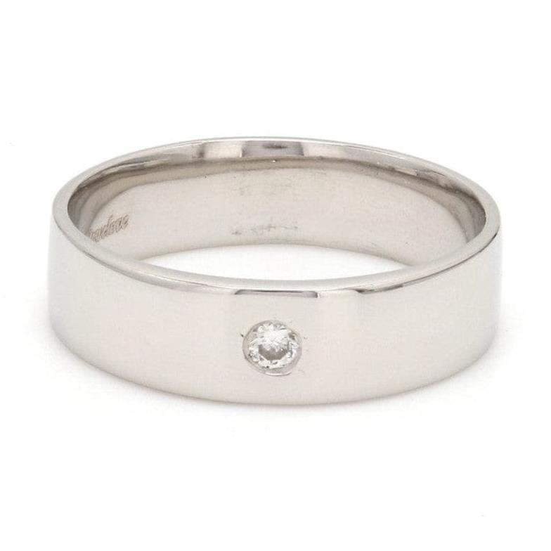 Single Diamond Platinum Ring SJ PTO 223-A