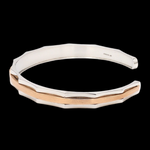 Load image into Gallery viewer, Single Diamond Platinum &amp; Rose Gold Open Kada for Men JL PTB 1175
