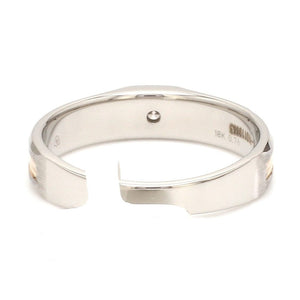 Single Diamond Platinum & Rose Gold Ring for Men JL PT 1160