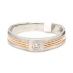 Load image into Gallery viewer, Single Diamond Platinum &amp; Rose Gold Ring for Men JL PT 1160
