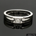 Load image into Gallery viewer, Single Diamond Platinum Wedding Bands JL PT 242
