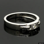 Load image into Gallery viewer, Single Diamond Platinum Wedding Bands JL PT 242
