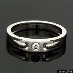 Load image into Gallery viewer, Single Diamond Platinum Wedding Bands JL PT 242
