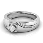 Load image into Gallery viewer, Single Diamond Rope Style Platinum Couple Rings JL PT 623
