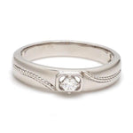 Load image into Gallery viewer, Single Diamond Rope Style Platinum Couple Rings JL PT 623
