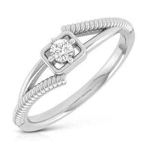 Single Diamond Rope Style Platinum Couple Rings JL PT 623