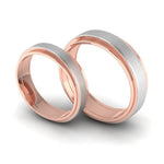 Load image into Gallery viewer, Slanting Platinum &amp; Rose Gold Couple Rings JL PT 635
