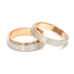 Load image into Gallery viewer, Slanting Platinum &amp; Rose Gold Couple Rings JL PT 635
