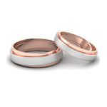 Load image into Gallery viewer, Slanting Platinum &amp; Rose Gold Couple Rings JL PT 635
