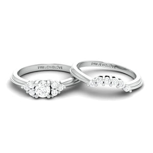 Spark of Love - Platinum Couple Rings with Diamonds JL PT 600